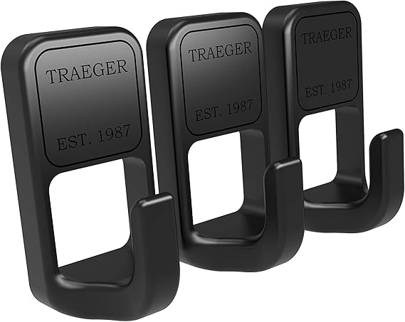 Traeger Magnetic Wooden Hooks Black Pack of 3