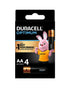 Duracell Optimum Type AA Alkaline Batteries Pack of 4 Black