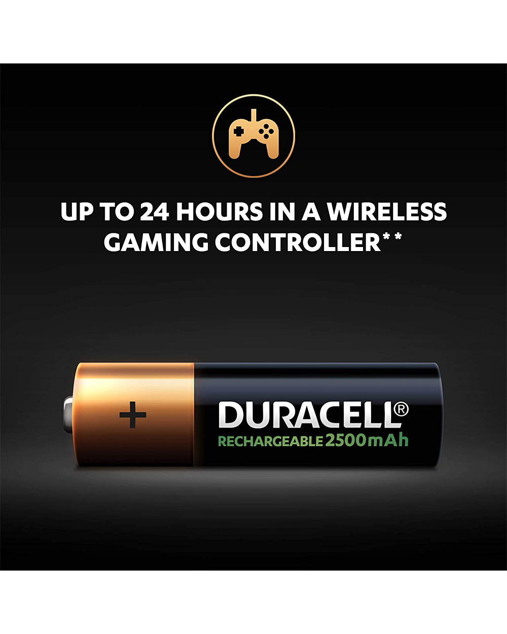 Duracell Rechargeable AA 2500mAh & 1.2V Batteries Pack of 4
