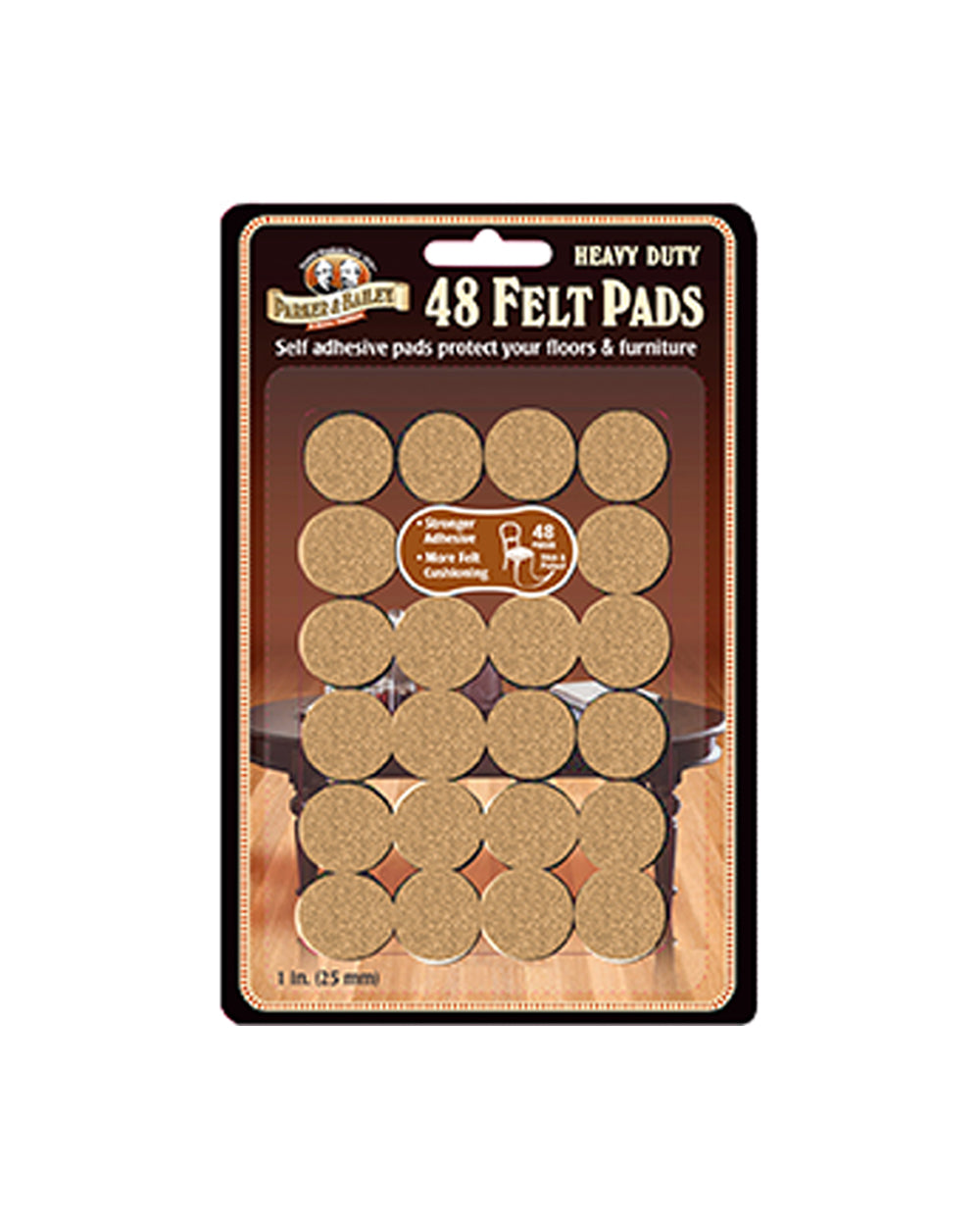 Parker & Bailey Felt 48 Pieces 1 inch Oatmeal