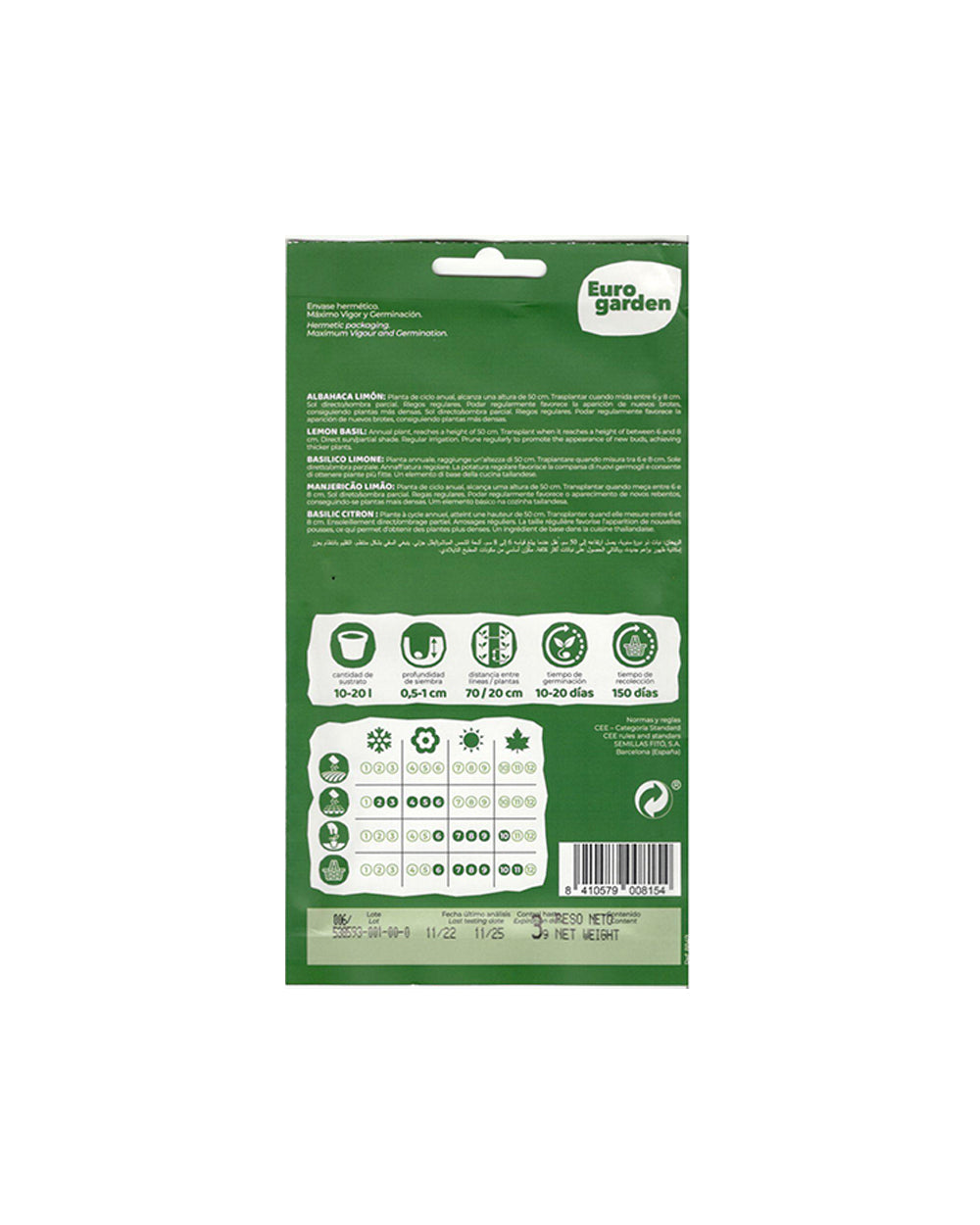 Euro Garden Lemon Basil Seeds