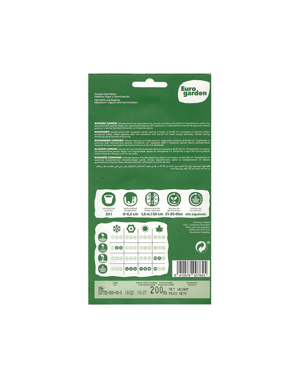 Euro Garden Comun Rosemary Seeds
