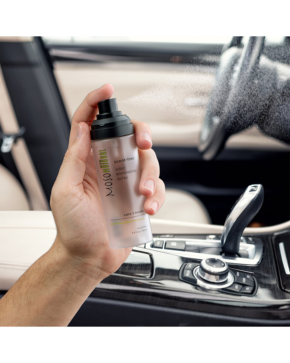 Moso Natural Scent Free Odor Eliminating Spray for Car 100ML An Unscented Air Freshener