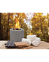 Sharper Image Tabletop Fire Pit Round Grey