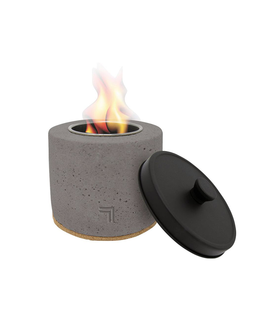 Sharper Image Tabletop Fire Pit Round Grey