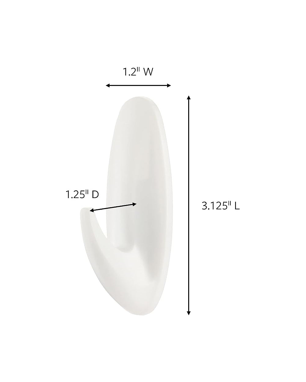 Command Designer Hook With Bath Strips Medium 2 Hooks+ 4 Strips