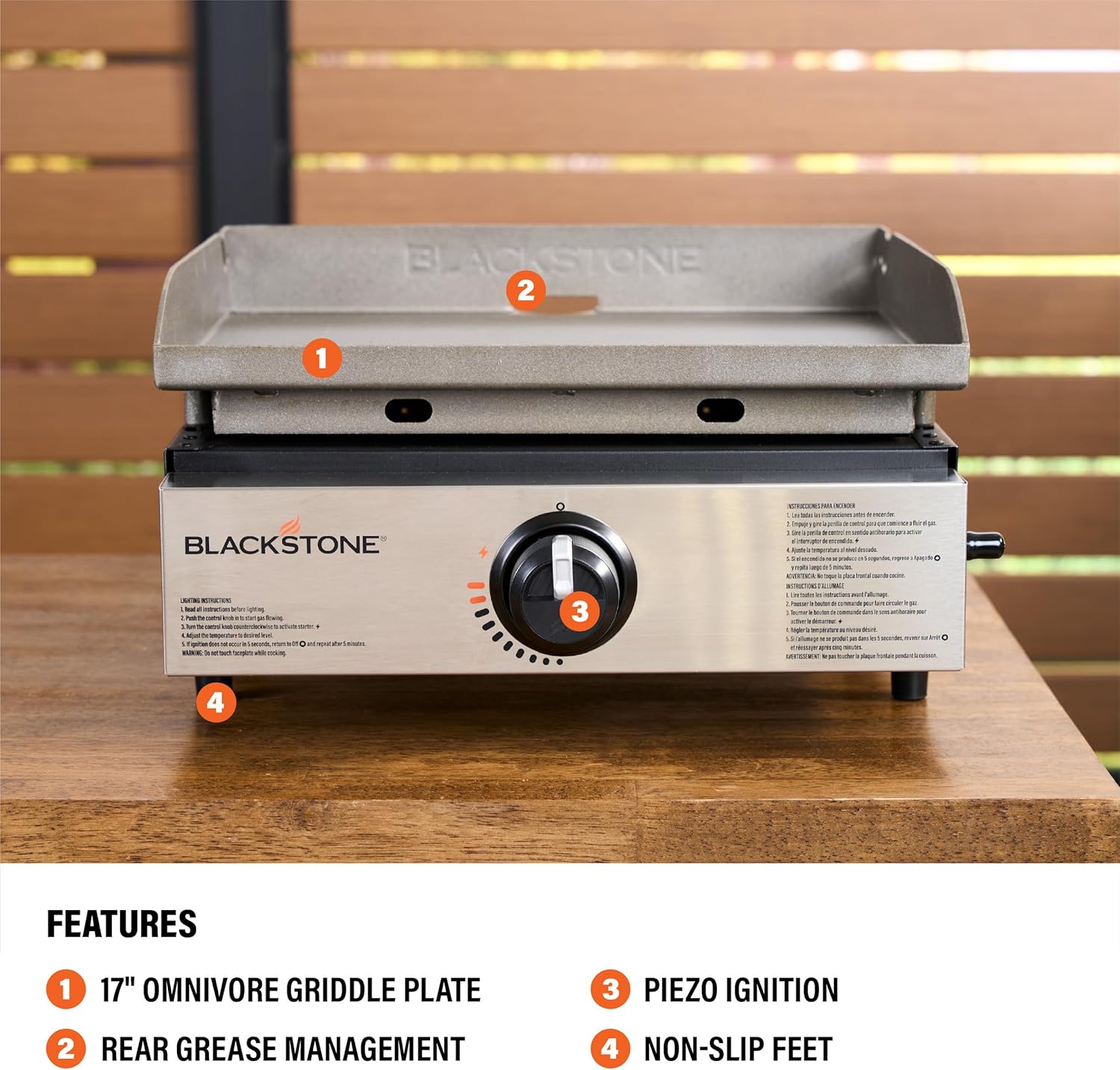 Blackstone 17-Inch Portable Tabletop Griddle – Outdoor Flat Top Gas Grill for Camping, Tailgating, and Backyard Cooking