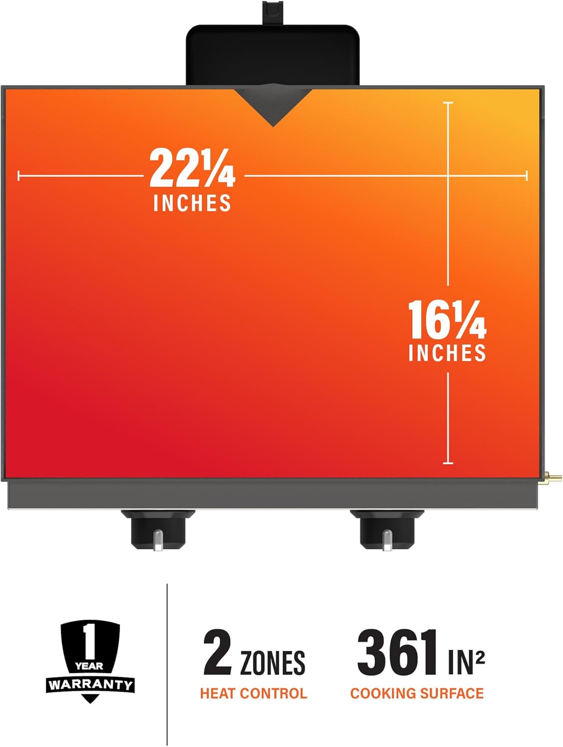 Blackstone 22-Inch Portable Tabletop Griddle – 2-Burner Outdoor Flat Top Gas Grill for Camping, Tailgating, RVs & Backyard Cooking
