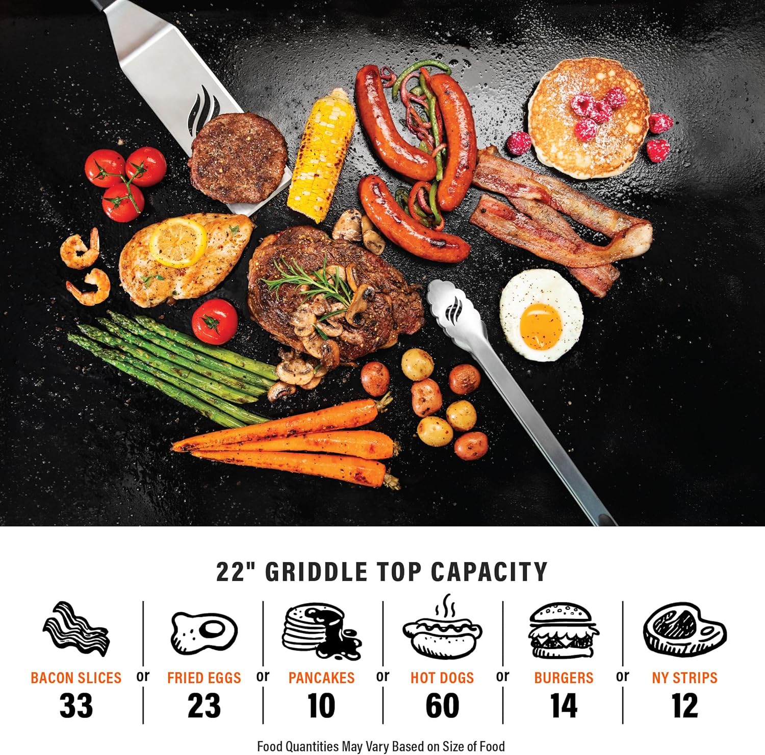 Blackstone 22-Inch Portable Tabletop Griddle – 2-Burner Outdoor Flat Top Gas Grill for Camping, Tailgating, RVs & Backyard Cooking