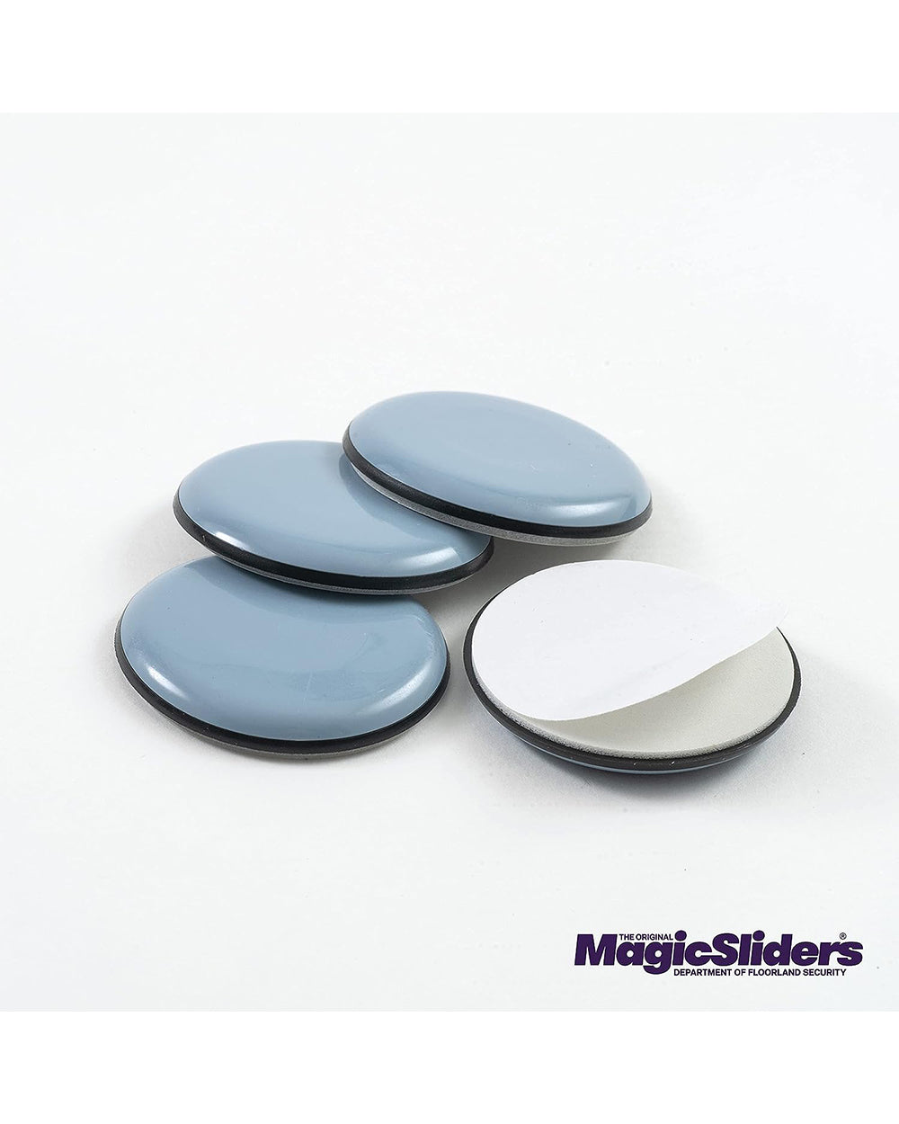 Magic Sliders 1.5 inch Round Sliding Discs with Adhesive Backing Pack of 4