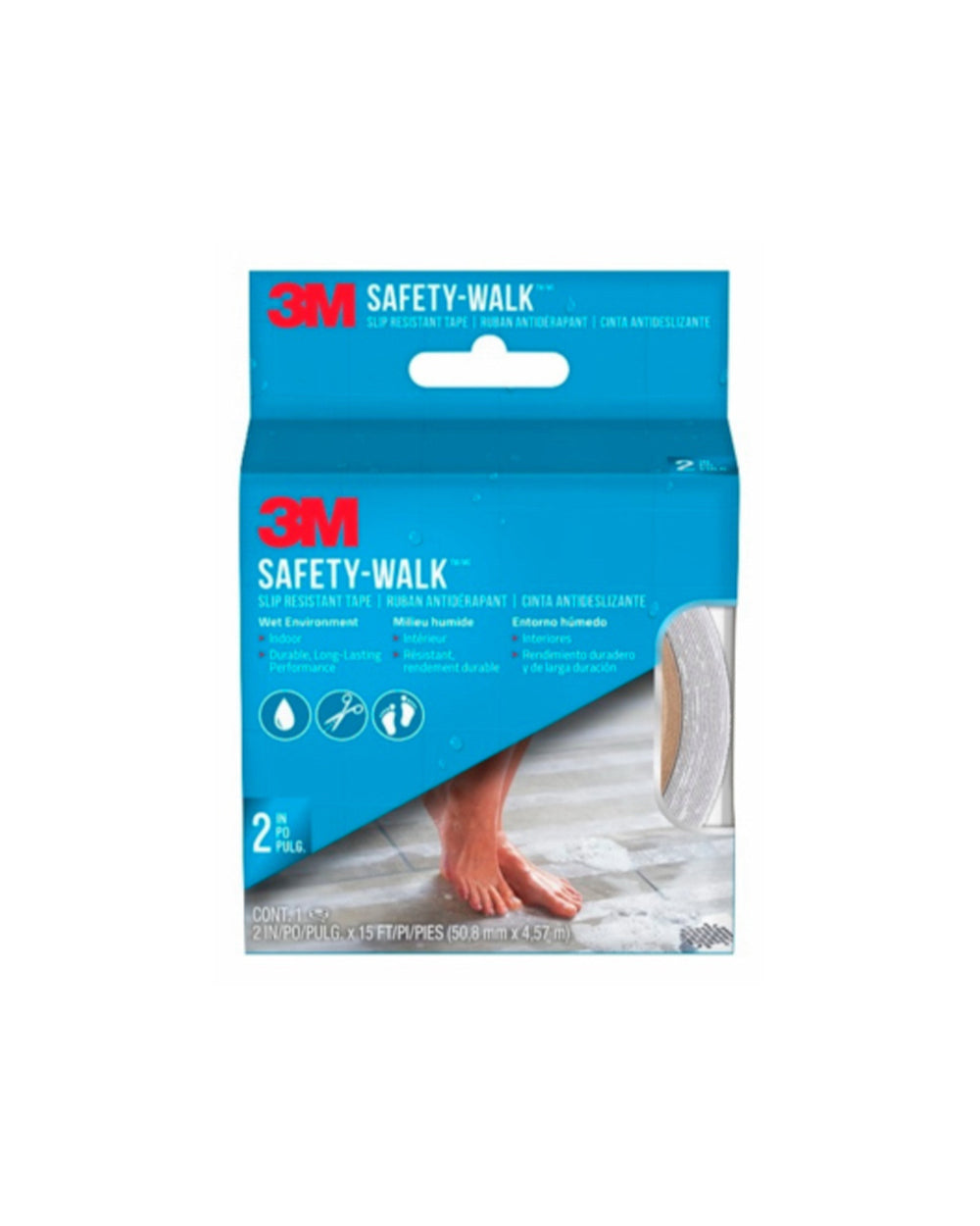 3MÂ Safety Walk Slip Resistant Tape Clear 2 inch x 5 Yard