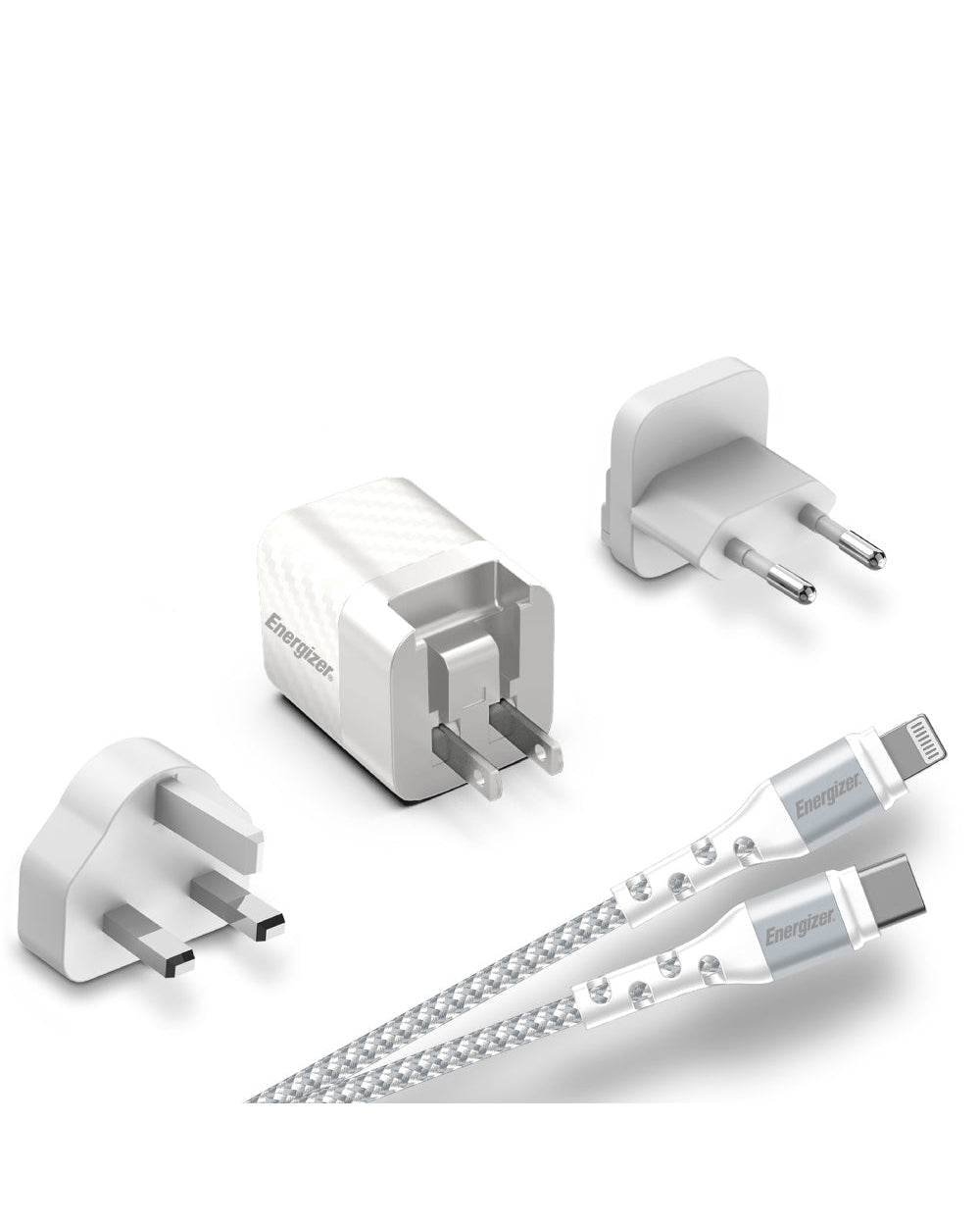 Energizer Wall Charger PD Multi Plug 20W with Lightning Cable White