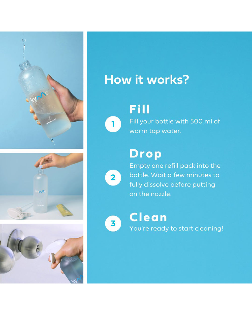 Kyma 1.5 Liter Disinfectant Refill Tablets