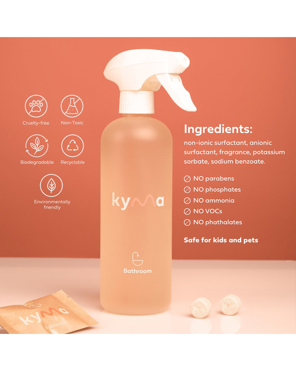 Kyma 500ML Bathroom Cleaner Single Bottle Box