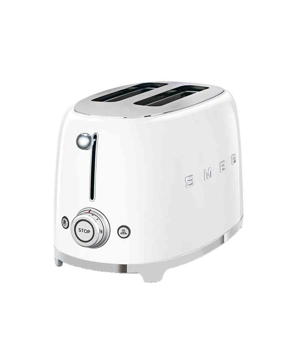 Smeg Retro Style Aesthetic 2 Slice Toaster 950W White