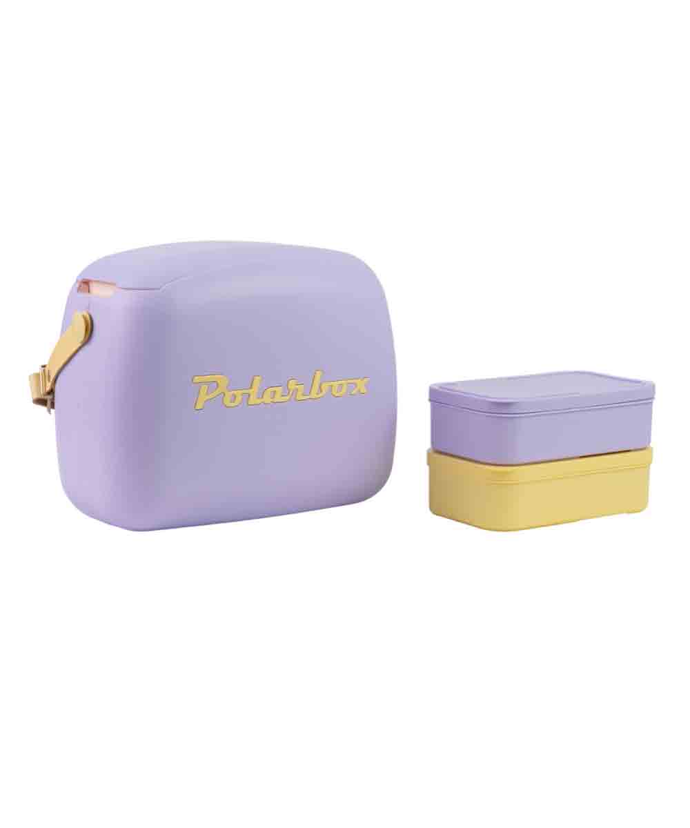 Polarbox 6 Liter Summer Pop Cooler Bag with 2 Containers Malva, Amarillo