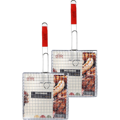 Elite BBQ Grillian Flat Wooden Handle
