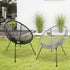 Summertime Cabana Chair In String Rattan Light Grey 1 Piece