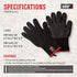 Weber 6535 Premium Black Grilling Gloves Larg & XL