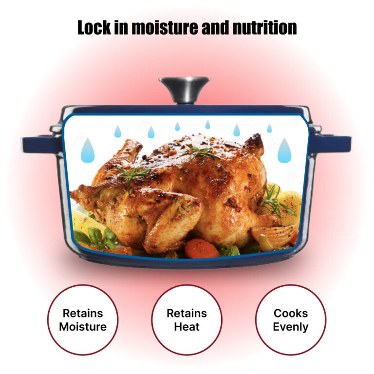 Grand Feu Cast iron pot Grand Feu 4.7 L (Blue)