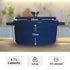 Grand Feu Cast iron pot Grand Feu 4.7 L (Blue)