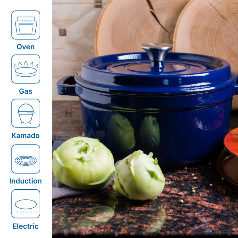 Grand Feu Cast iron pot Grand Feu 4.7 L (Blue)