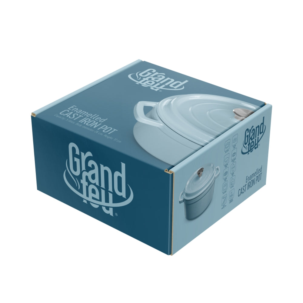 Grand Feu Cast iron pot Grand Feu 3.5 L (light blue)