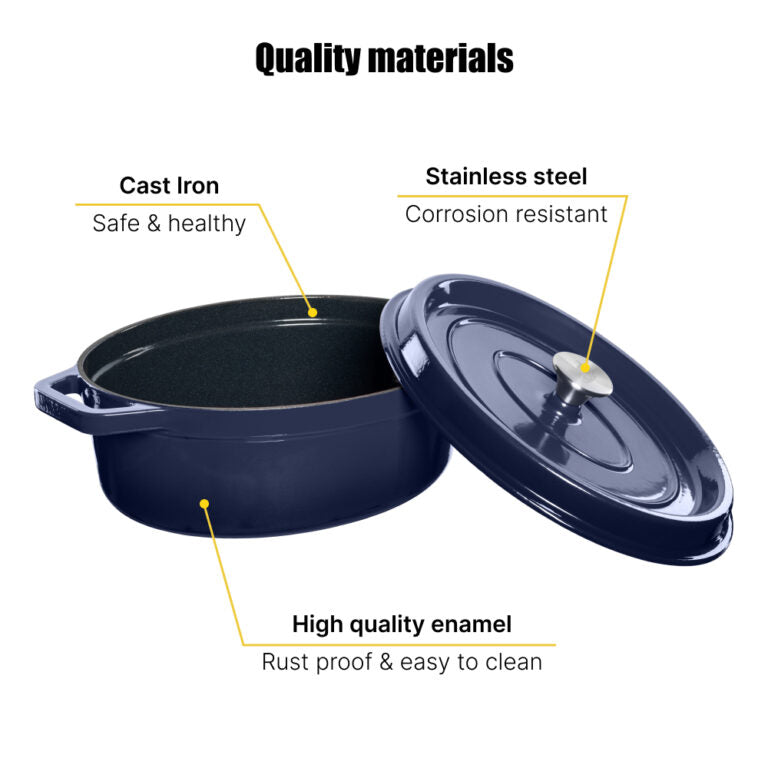 Grand Feu Cast iron pot Grand Feu 3.5 L (Blue)