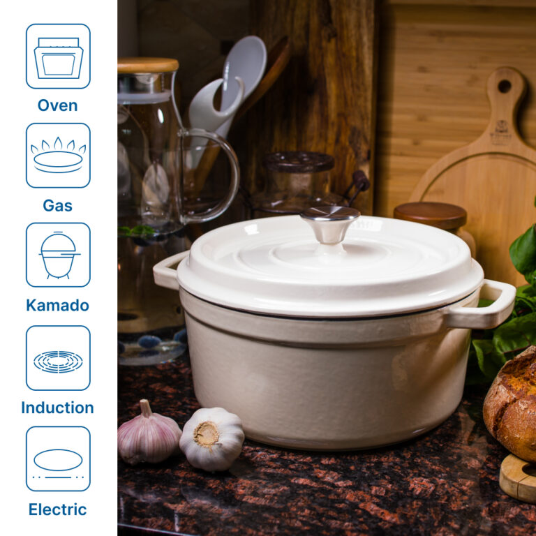 Grand Feu Cast iron pot Grand Feu 3.5 L (White)