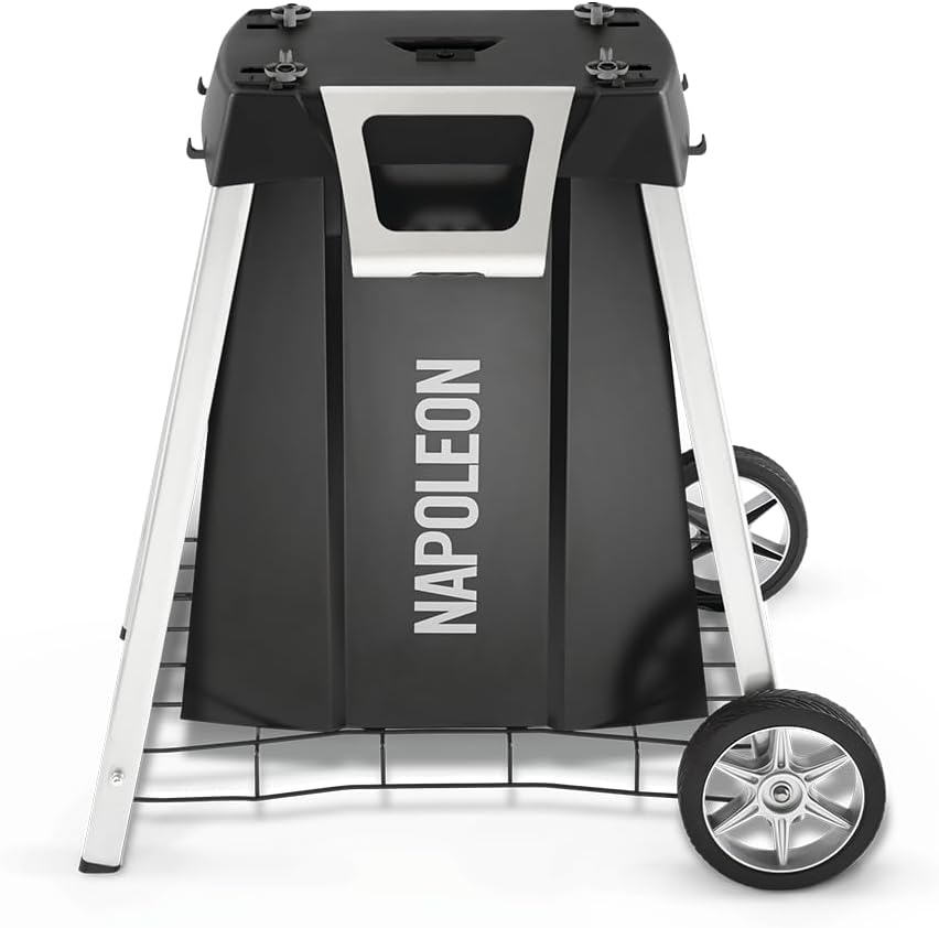 Napoleon TravelQ™ PRO285 Portable Gas Grill Stand – Folding Cart with Side Shelves & Easy Mobility
