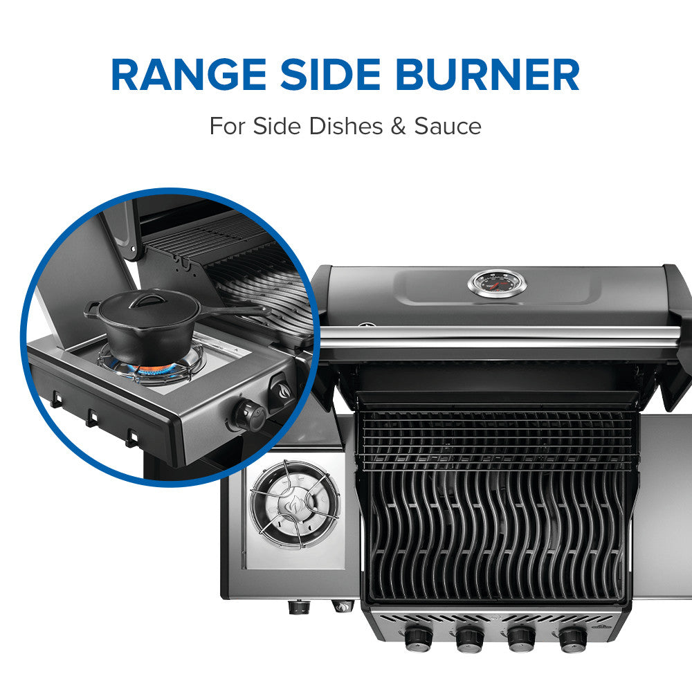 Napoleon Freestyle 425 Propane Gas Grill With Range Side Burner, Graphite