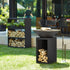 OFYR Classic Storage Black 85 Wood-Fired Outdoor Grill & Fire Pit – Compact Plancha BBQ with Built-In Log Storage
