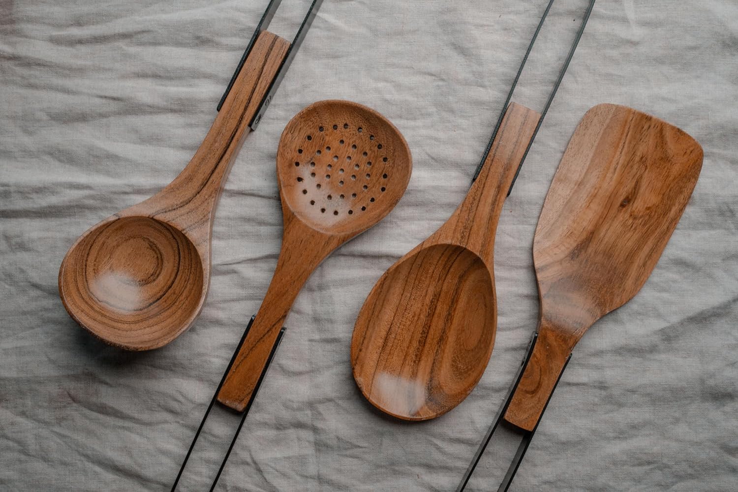 Nordico Slotted Spoon Kitchen Utensils Acacia Wood