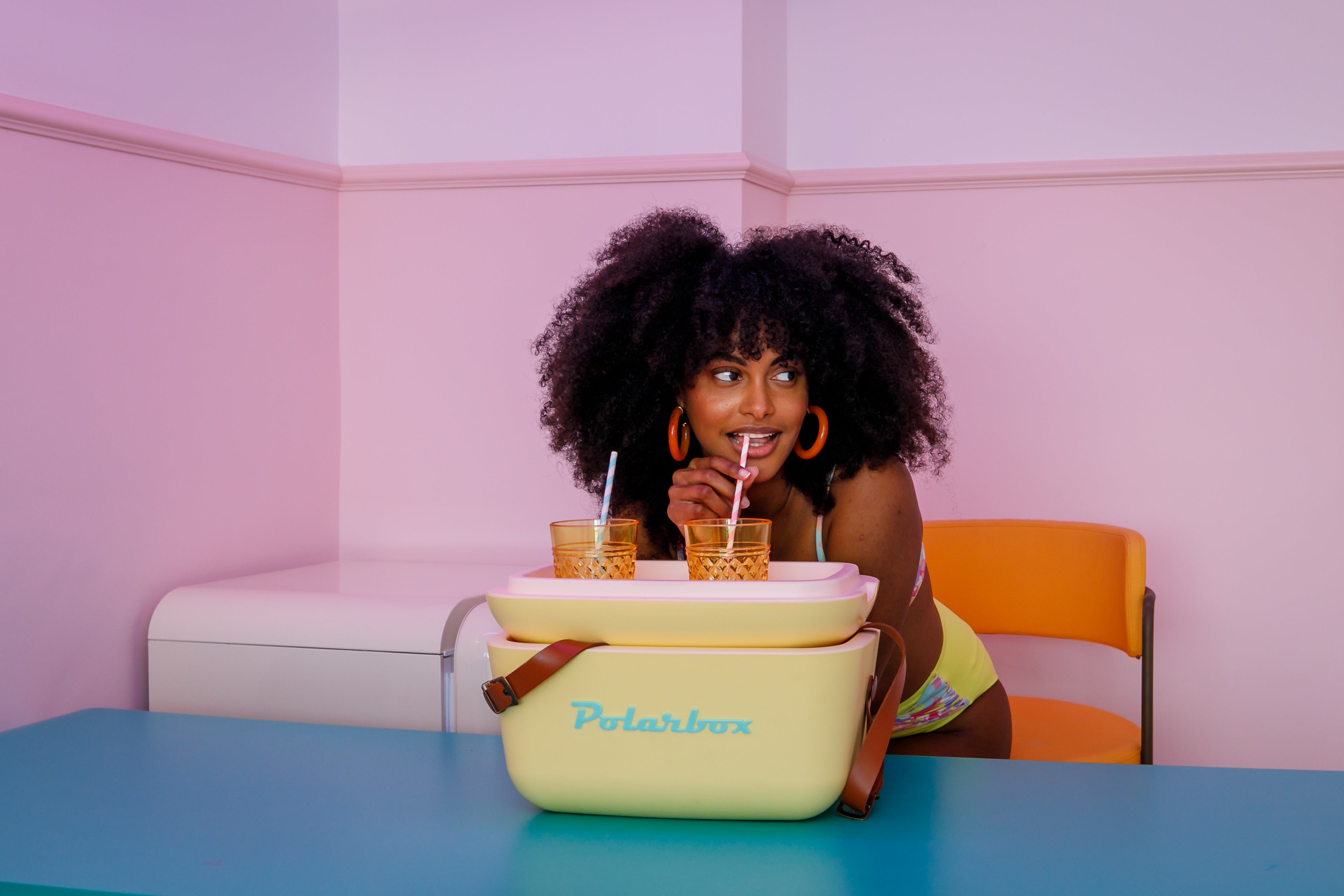 Polarbox 12 Liter Classic Cooler Box Yellow, Cyan