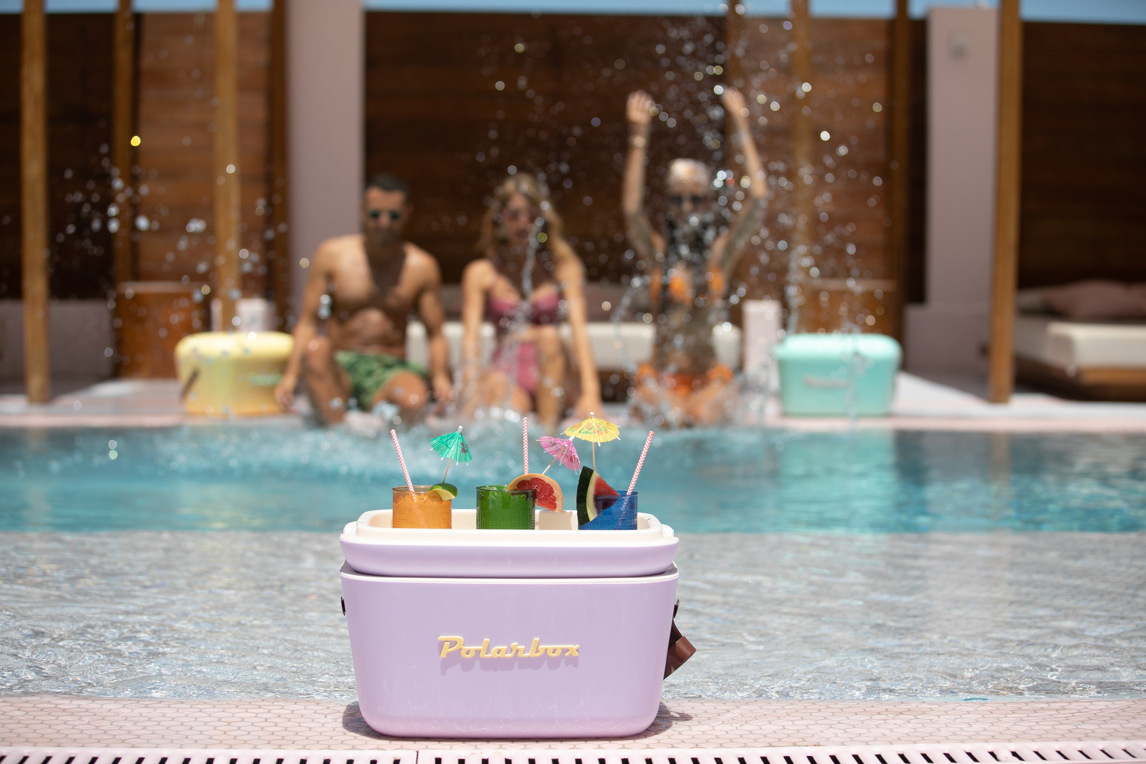 Polarbox 12 Liter Classic Cooler Box Lilac, Yellow