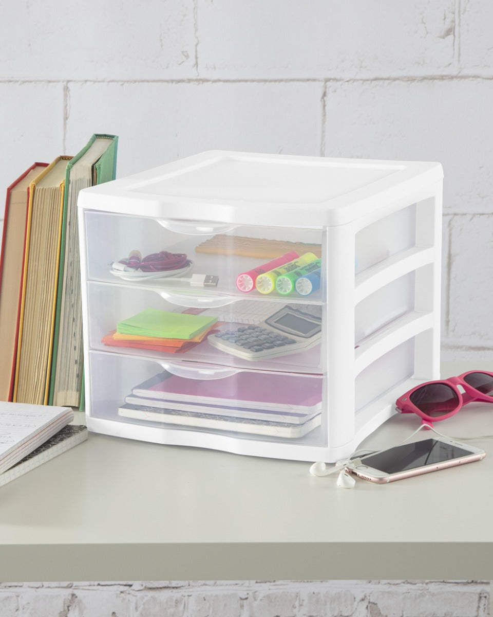 Sterilite 3 Drawer Clear Organizer