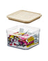 Rosanna Pansino Recycled Plastic Crisp 6 x 6 inch Bin with Wood Lid