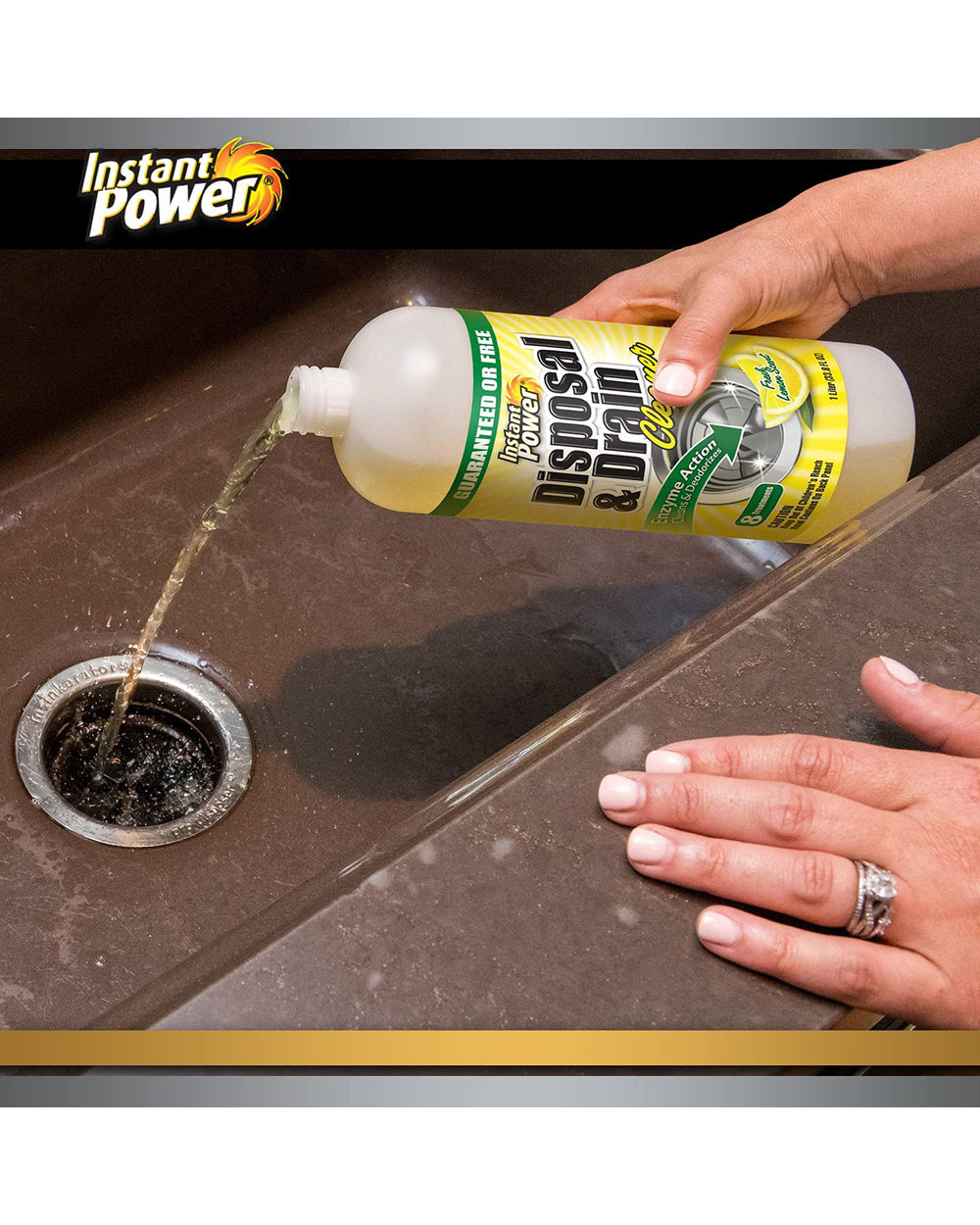 Scotch Instant Power Disposal & Drain Cleaner, Lemon Scent 1 Liter