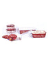 Temptations Floral Lace All-In-One Bakers Bundle of 7 Piece Cranberry
