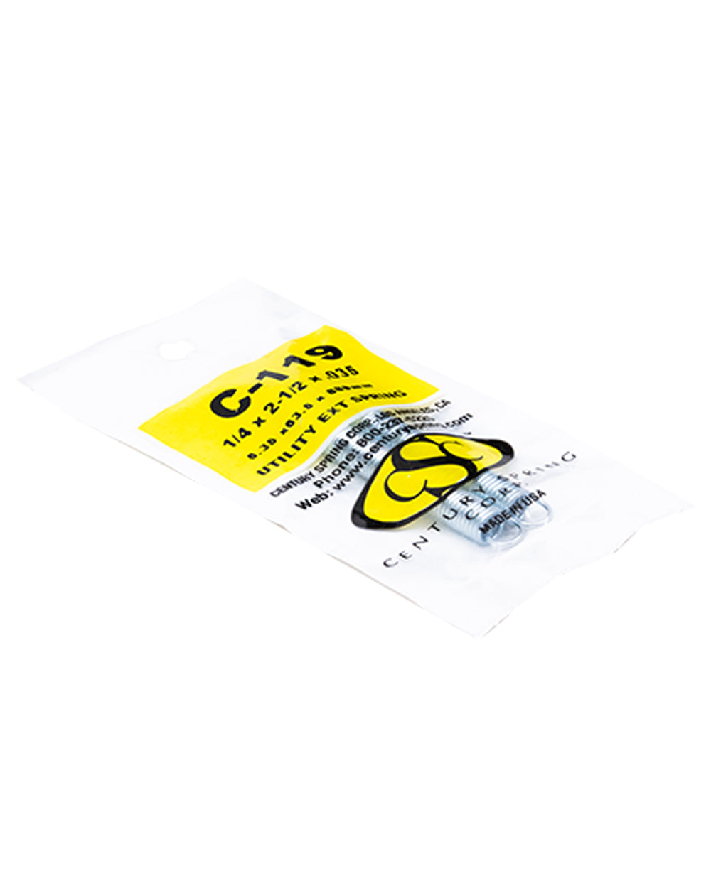 Utility Extension Spring Pack Of 2 - 6.35 x 63.5 x .889 mm