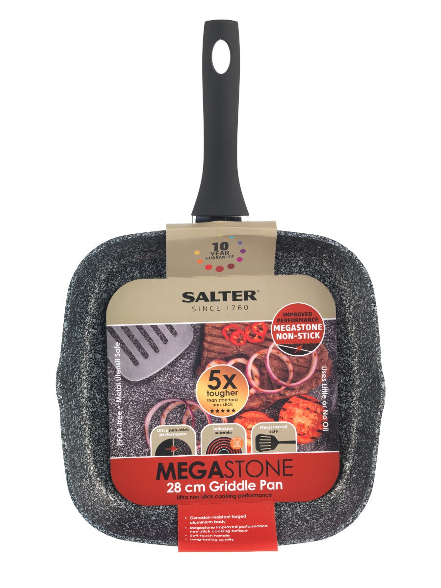 Salter Megastone Griddle Pan Silver 28cm