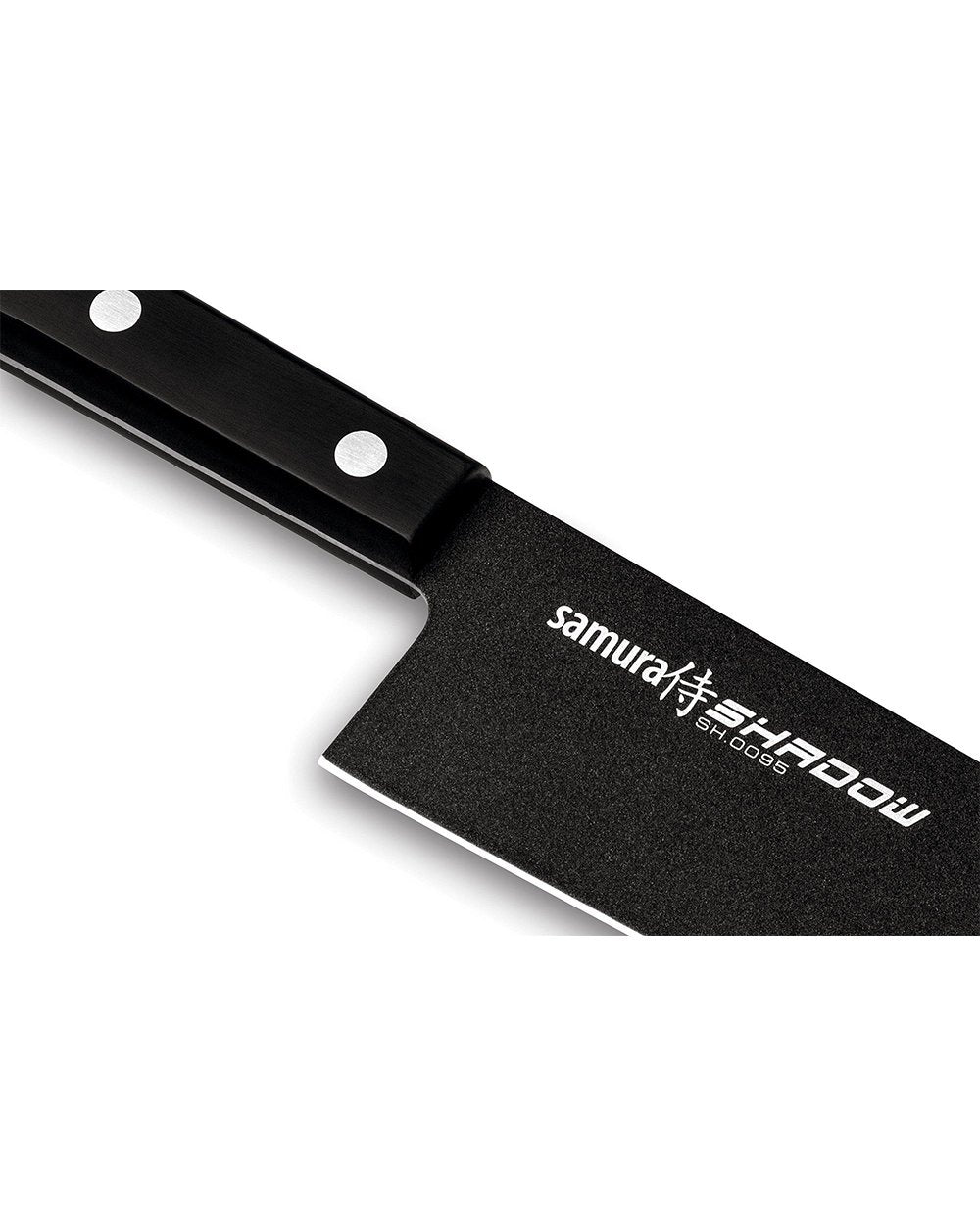 Samura Shadow Santoku Knife with Black Non Stick Coating 7 inch