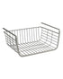 Spectrum Ashley Over the Shelf Basket Satin Nickel Small