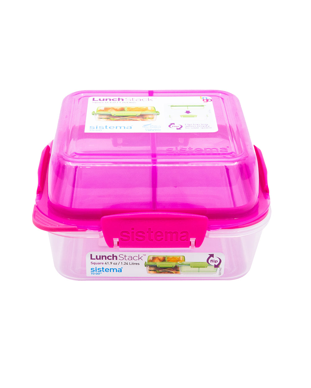 Sistema Lunch Stack To Go Pink