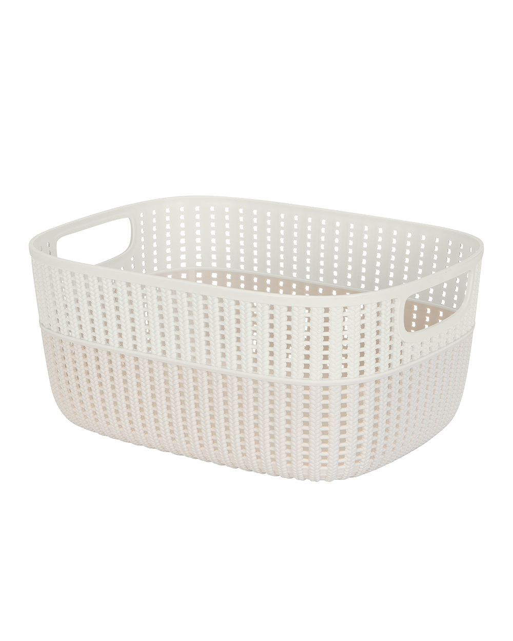 Simplify Sailor Knot Storage Tote Two Tone Large Ivory