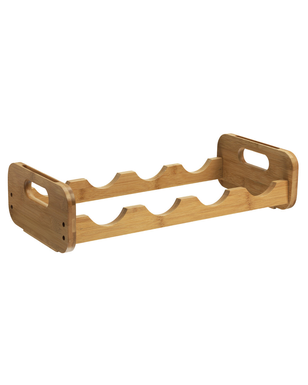 RTA 4 Bottle 1 Tier Bamboo Open Modular Wine Rack