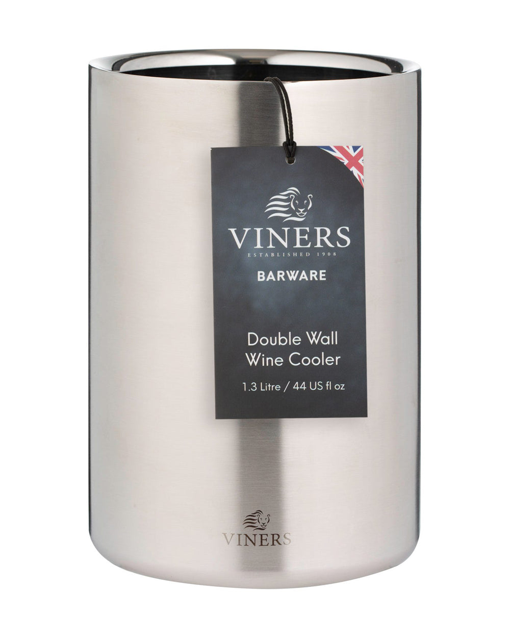 Viners Barware 1.3 Liter Silver Double Wall Wine Cooler