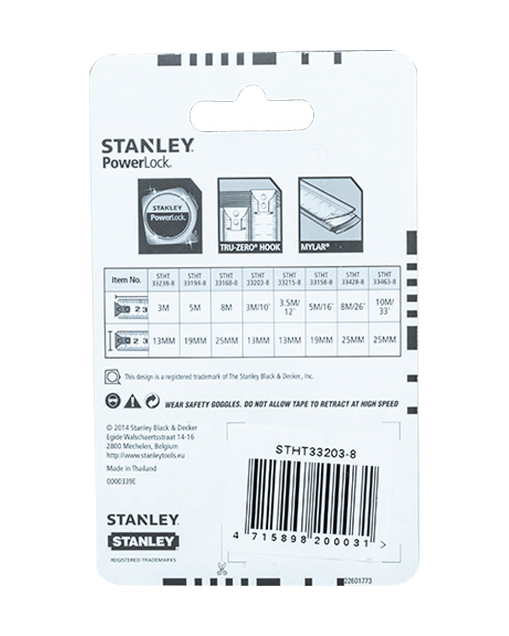 Stanley 3metre Or 10Ft. Tape Power Lock
