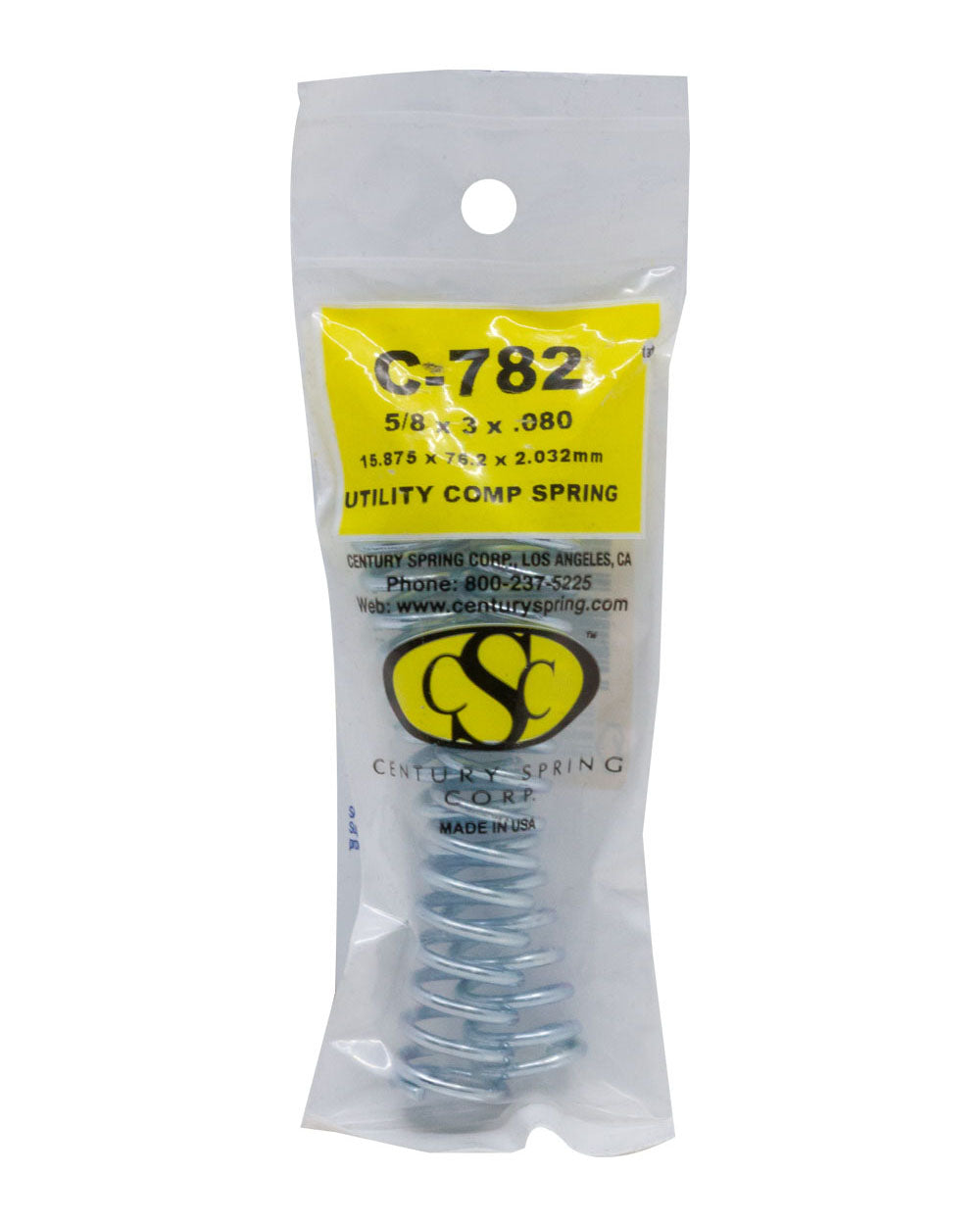 Utility Compression Spring Pack of 2 Pieces 15.8 x 76.2 x 2 mm