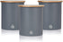 Swan Canisters Set of 3 Slate Grey
